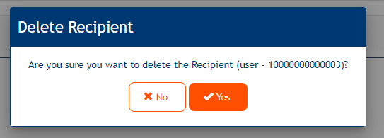 Delete Recipient